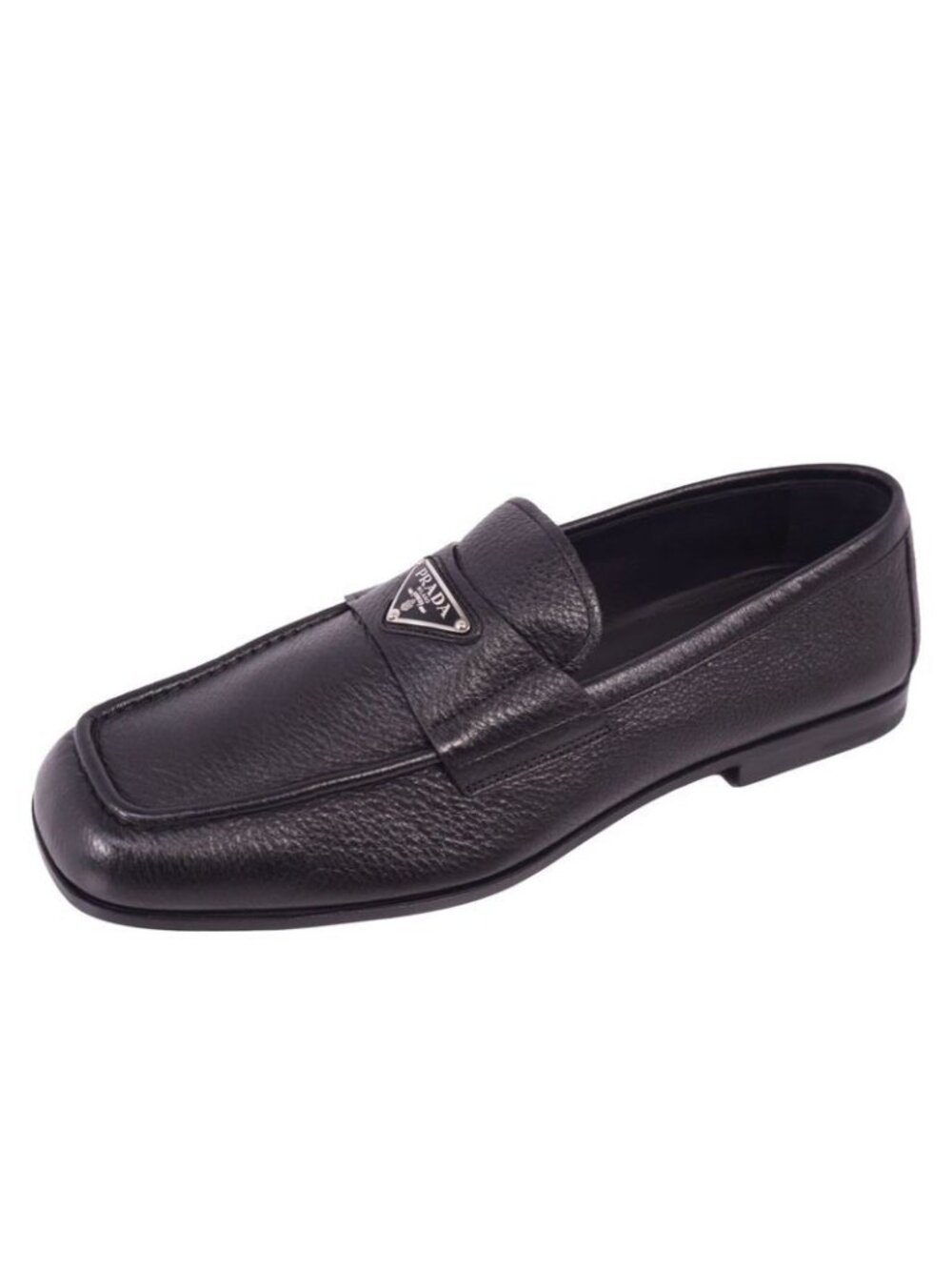 Prada Loafers Moccasins Triangle Logo Leather - Picture 2 of 11